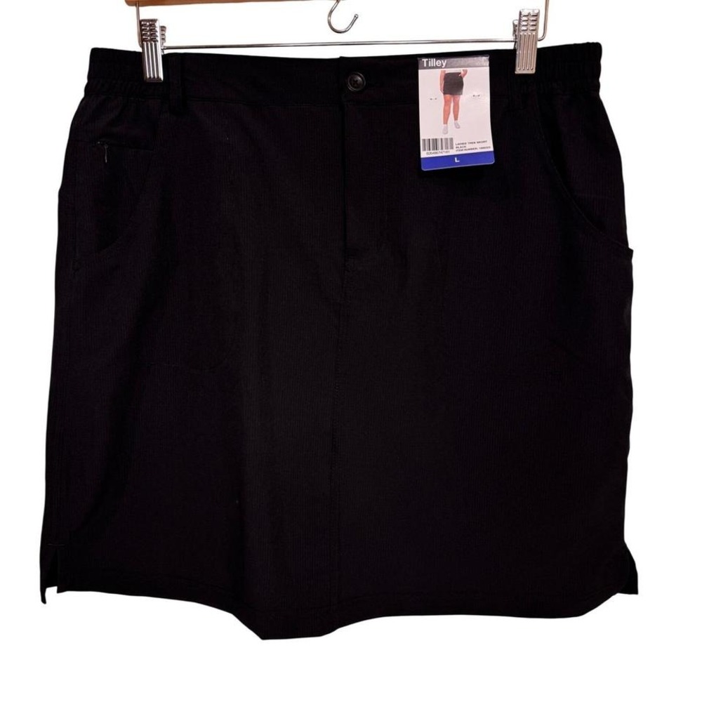 TILLEY Trek Skort Black Size L Sporty Hiking Outdoors Athletic Casual Vacation